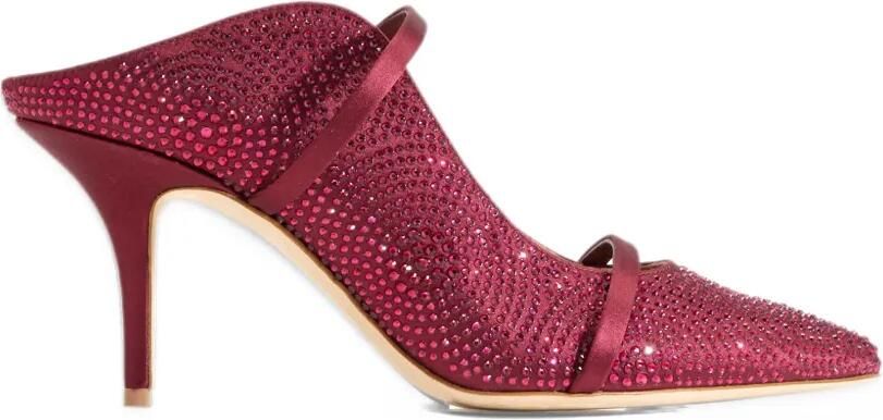 Malone Souliers Maureen crystal-embellished mules Rood