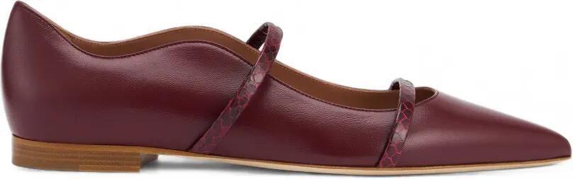 Malone Souliers Maureen leren ballerina's Rood