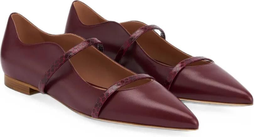Malone Souliers Maureen leren ballerina's Rood - Foto 4