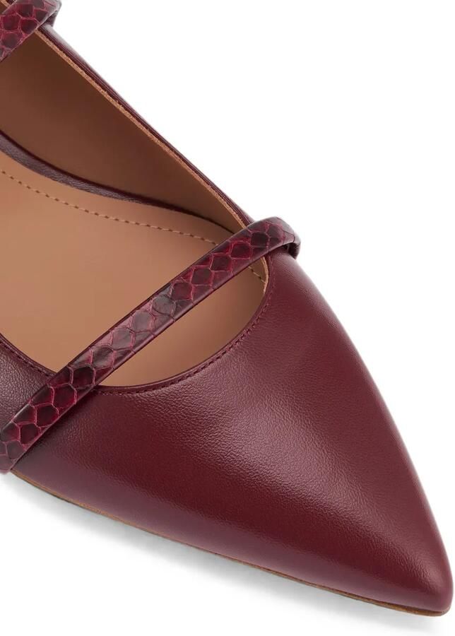 Malone Souliers Maureen leren ballerina's Rood - Foto 3