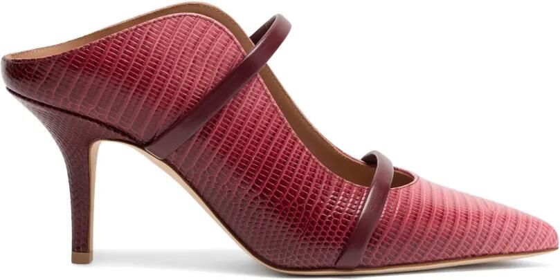 Malone Souliers Maureen leren muiltjes met kleurverloop Rood