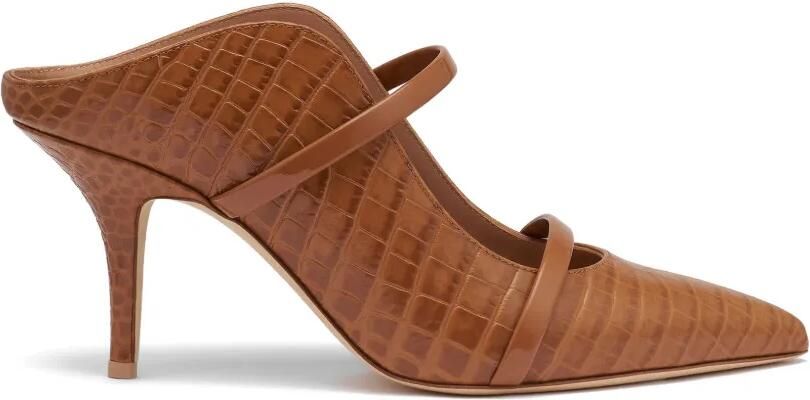 Malone Souliers Maureen leren muiltjes met reliëf Bruin