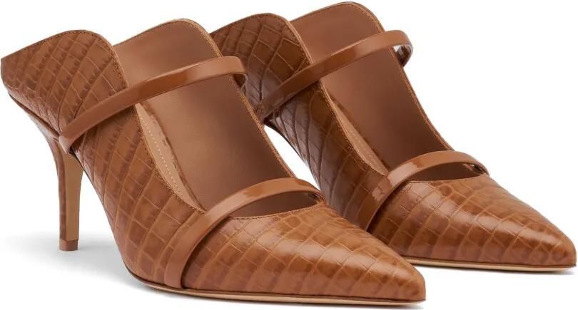 Malone Souliers Maureen leren muiltjes met reliëf Bruin - Foto 4