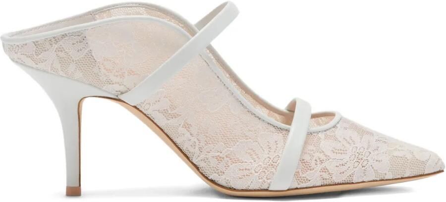 Malone Souliers Maureen muiltjes met bandje Wit