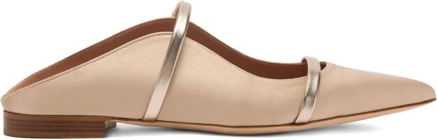 Malone Souliers Maureen muiltjes met puntige neus Beige