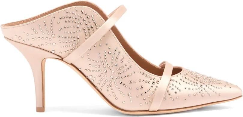 Malone Souliers Maureen muiltjes verfraaid met kristallen Beige