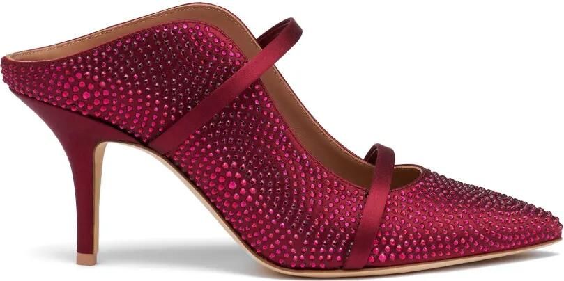 Malone Souliers Maureen muiltjes verfraaid met kristallen Rood