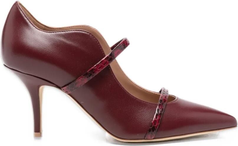 Malone Souliers Maureen snake-effect pumps Rood