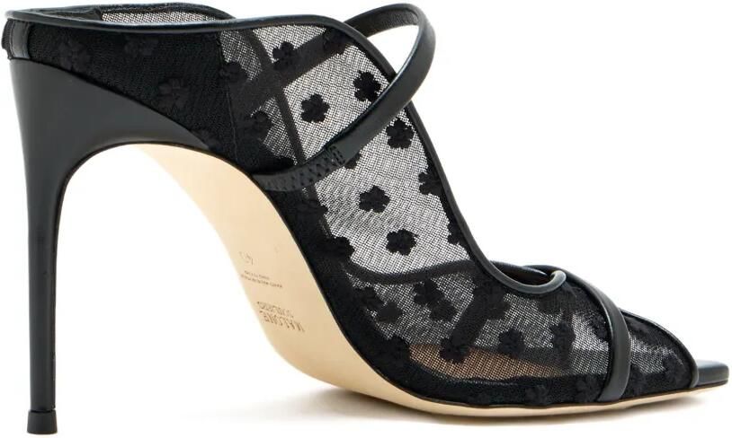 Malone Souliers Mesh muiltjes met bloemenprint Zwart - Foto 4