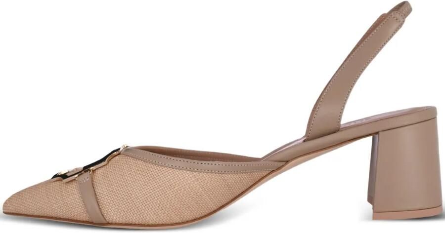 Malone Souliers Misha slingback pumps met puntige neus Beige - Foto 5