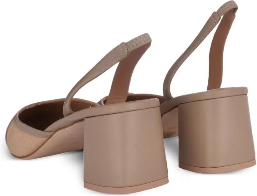 Malone Souliers Misha slingback pumps met puntige neus Beige - Foto 3
