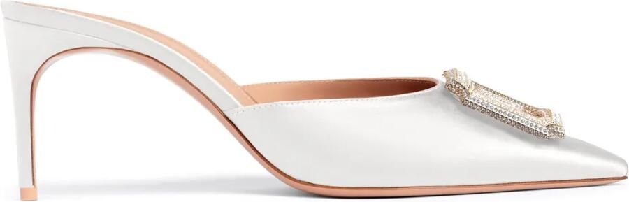 Malone Souliers Mona leren muiltjes Wit