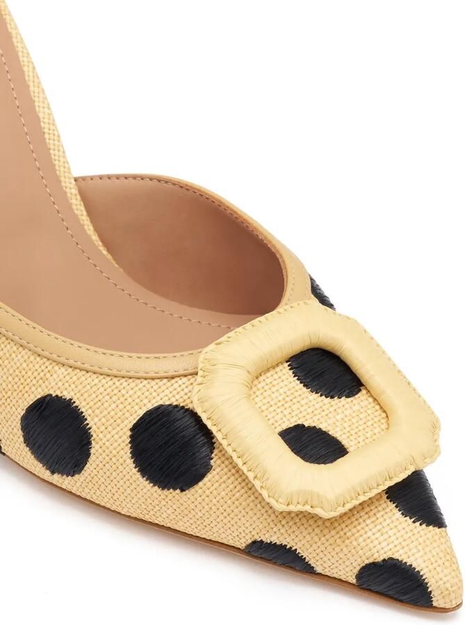 Malone Souliers Mona muiltjes met stippen en gespdetail Beige - Foto 3