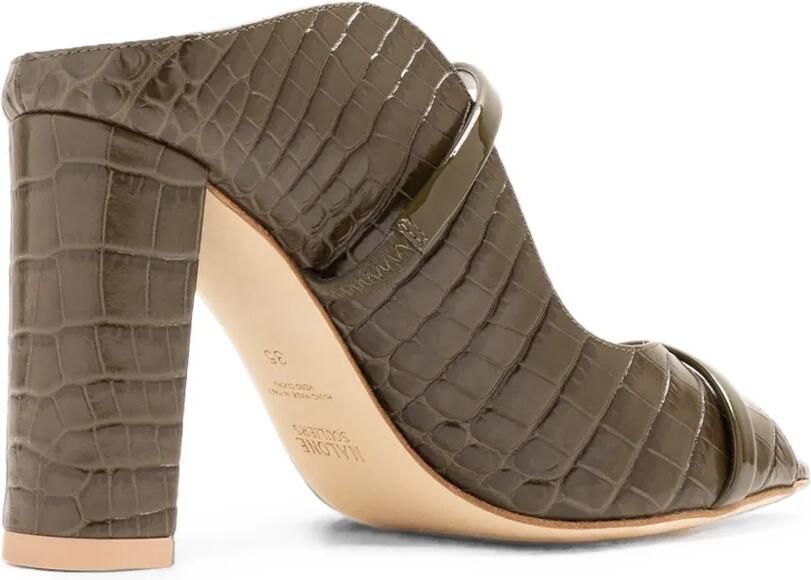 Malone Souliers Norah leren sandalen met krokodillen-reliëf Groen - Foto 4