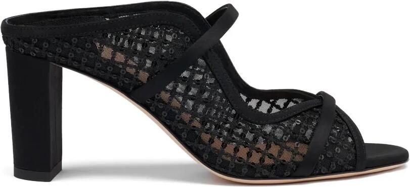Malone Souliers Norah mesh sandalen verfraaid met pailletten Zwart