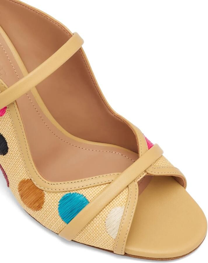 Malone Souliers Norah raffia sandalen met stippen Beige - Foto 3