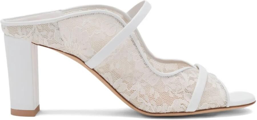 Malone Souliers Norah sandalen met kant Wit