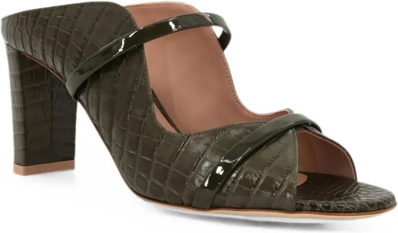 Malone Souliers Norah sandalen met krokodillen-reliëf Groen - Foto 3