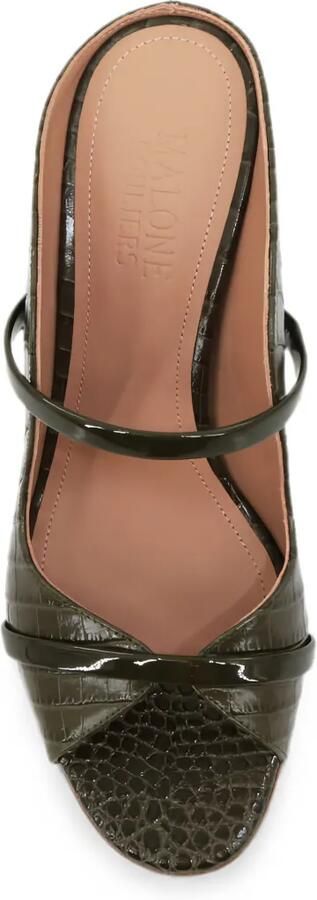 Malone Souliers Norah sandalen met krokodillen-reliëf Groen - Foto 4
