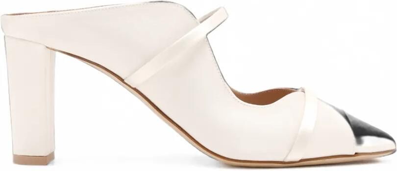 Malone Souliers Norah satijnen muiltjes Wit