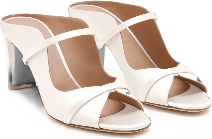 Malone Souliers Norah satijnen muiltjes Wit - Foto 3