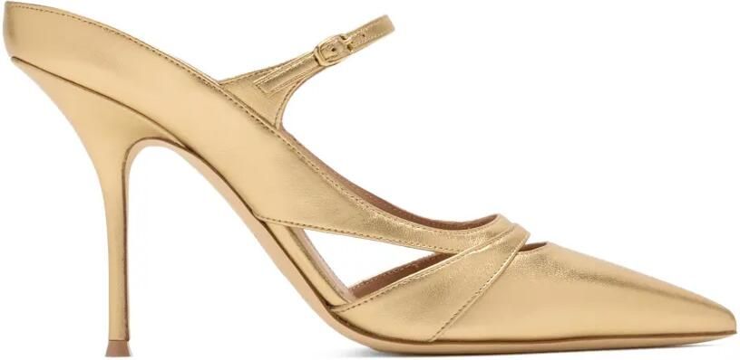 Malone Souliers Patty metallic leren muiltjes Goud