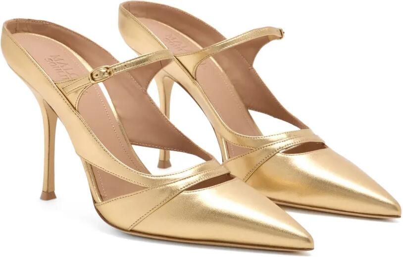 Malone Souliers Patty metallic leren muiltjes Goud - Foto 3