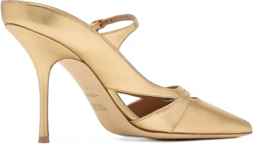 Malone Souliers Patty metallic leren muiltjes Goud - Foto 4