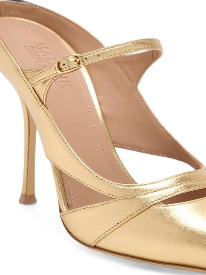 Malone Souliers Patty metallic leren muiltjes Goud - Foto 2