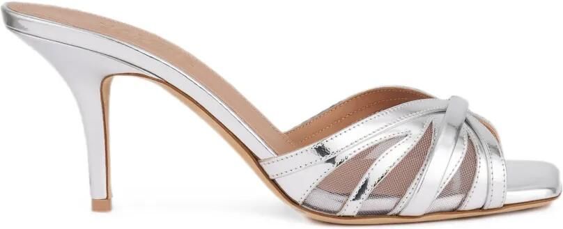 Malone Souliers Perla leren sandalen met metallic-effect Zilver