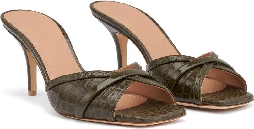 Malone Souliers Perla leren sandalen met reliëf Groen - Foto 4