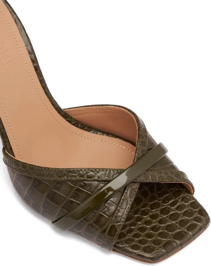 Malone Souliers Perla leren sandalen met reliëf Groen - Foto 3