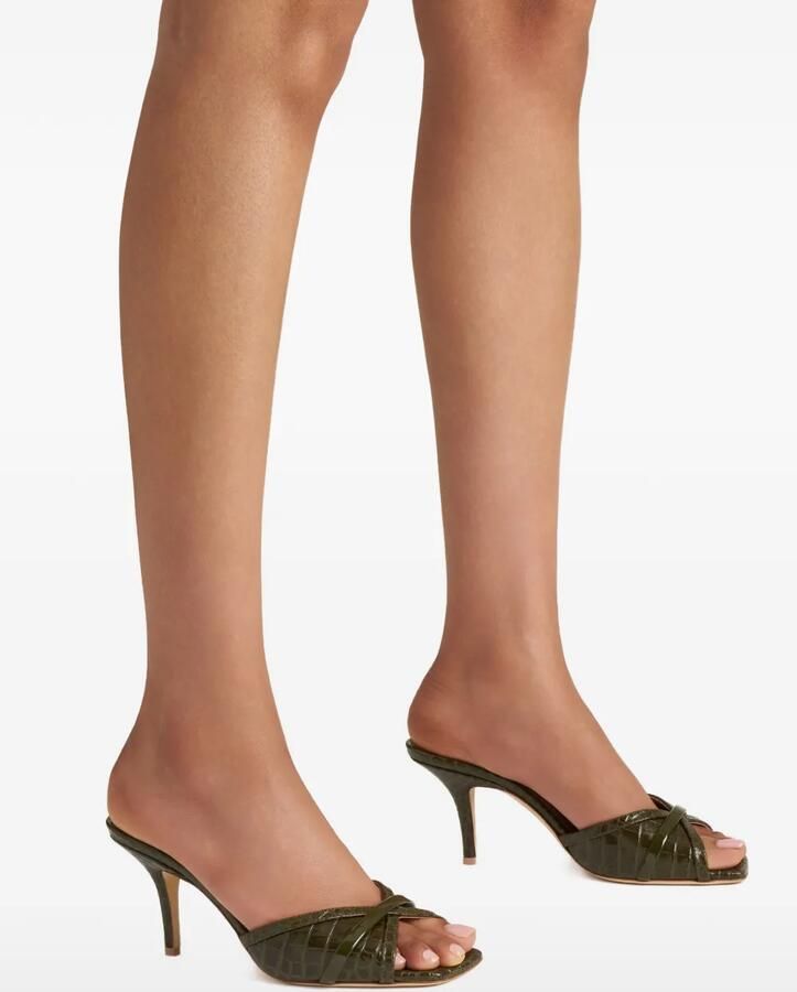Malone Souliers Perla leren sandalen met reliëf Groen - Foto 2