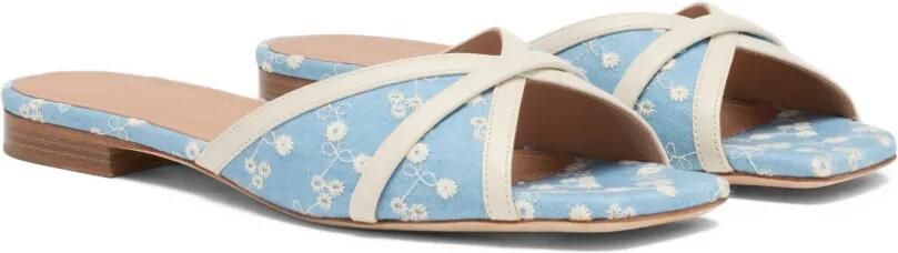 Malone Souliers Perla sandalen met bloemenprint Blauw - Foto 5