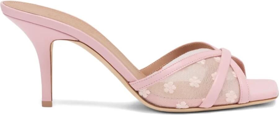 Malone Souliers Perla sandalen met geborduurde bloemen Roze