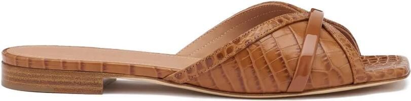 Malone Souliers Perla sandalen met krokodillen-reliëf Bruin