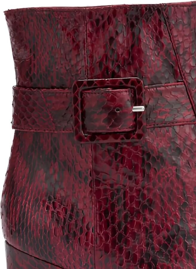Malone Souliers Rowan enkellaarzen met slangen-effect Rood - Foto 2