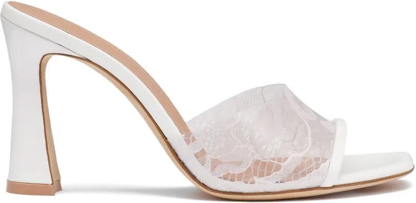 Malone Souliers Roxanne sandalen met kanten vlak Wit