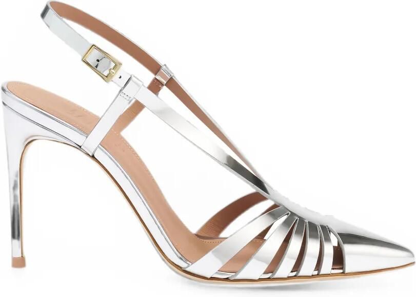 Malone Souliers Sandalen met puntige neus Zilver