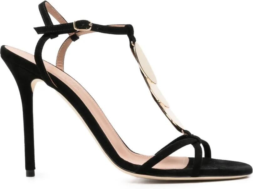 Malone Souliers Sandalen met T-bandje Zwart