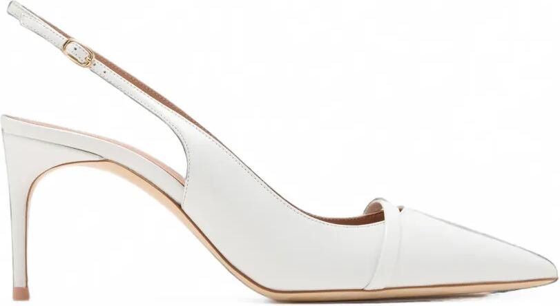 Malone Souliers Schiffer leren slingback pumps Wit