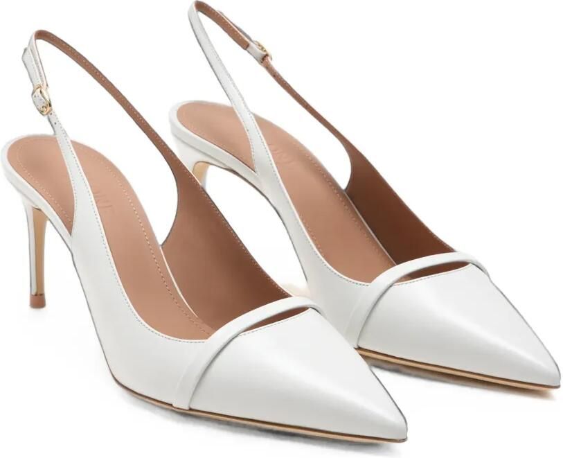 Malone Souliers Schiffer leren slingback pumps Wit - Foto 3