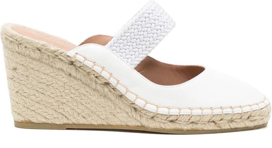 Malone Souliers Siena 70 muiltjes met sleehak Wit
