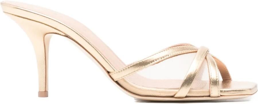 Malone Souliers Stiletto pumps met gekruiste bandjes 70 mm Goud