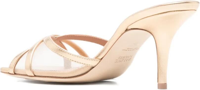 Malone Souliers Stiletto pumps met gekruiste bandjes 70 mm Goud - Foto 3