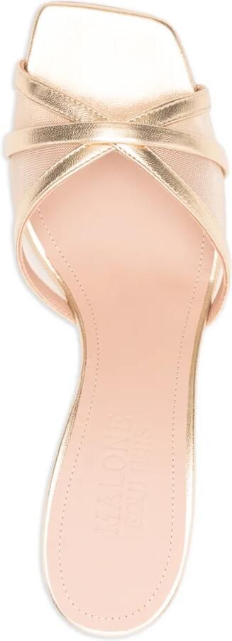 Malone Souliers Stiletto pumps met gekruiste bandjes 70 mm Goud - Foto 4