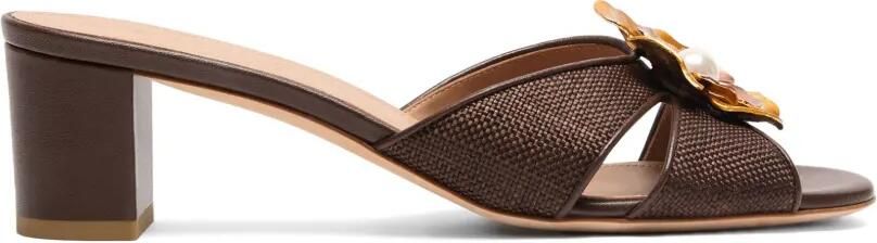 Malone Souliers Suri sandalen met bloemdetail Bruin