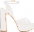 Malone Souliers Sylvie mesh sandalen met plateauzool Wit - Wit