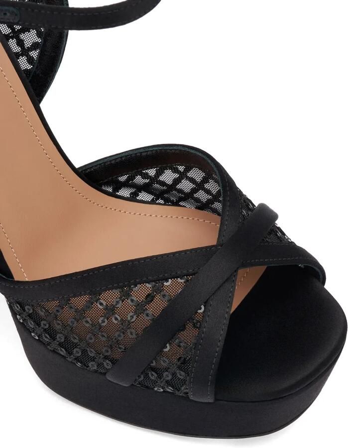 Malone Souliers Sylvie sandalen met pailletten en mesh Zwart - Foto 4