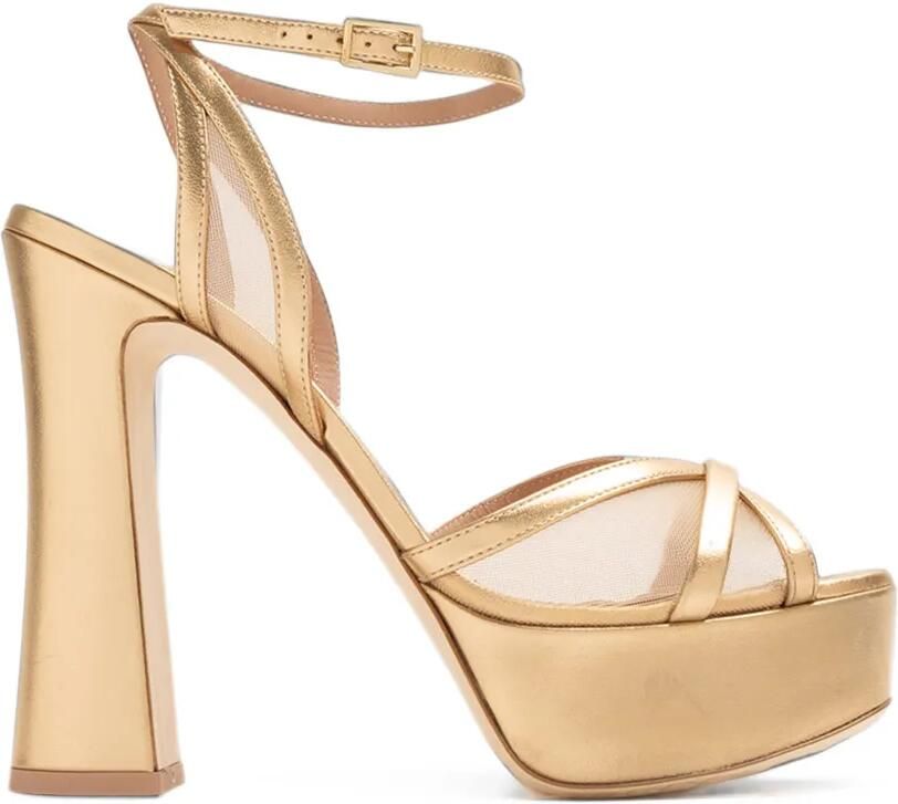 Malone Souliers Sylvie sandalen met plateau Goud